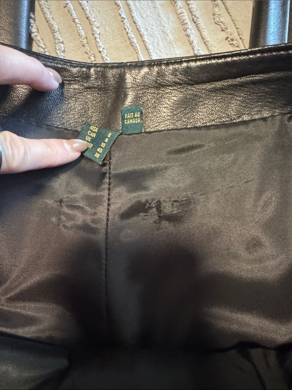 Danier Leather Lamb Skin Flared Bootcut Pants - Picture 6 of 10